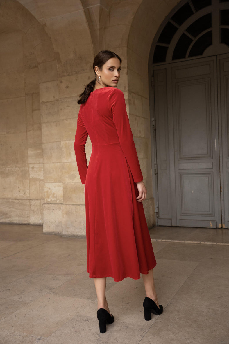 Midikleid aus Samt