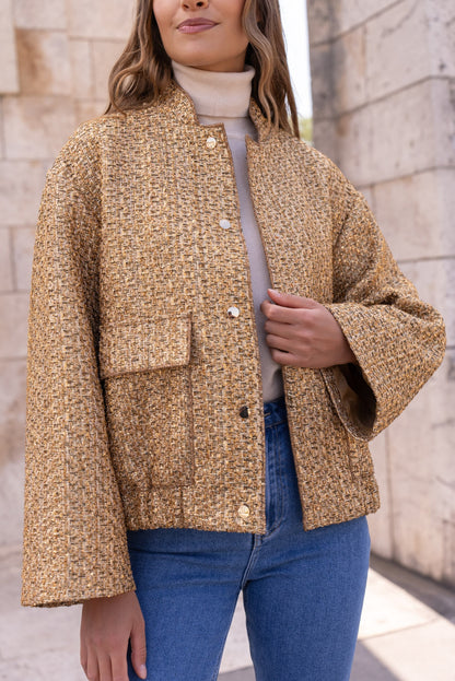 Glänzende Bomberjacke Oversize