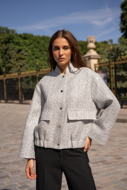 Glänzende Bomberjacke Oversize