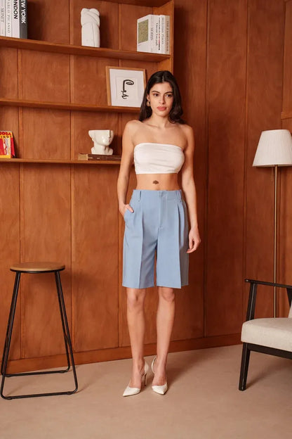 High-Waist Bermuda