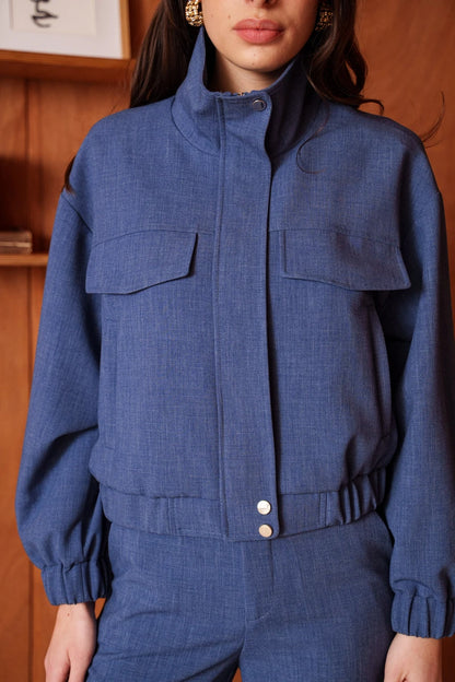 Boxy Bomberjacke mit Utility-Details