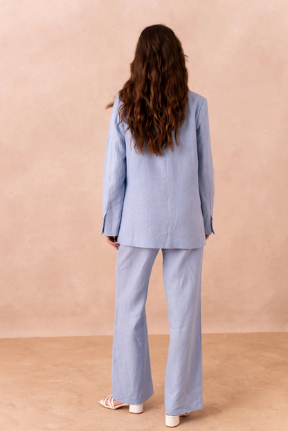 Oversize Leinen-Blazer