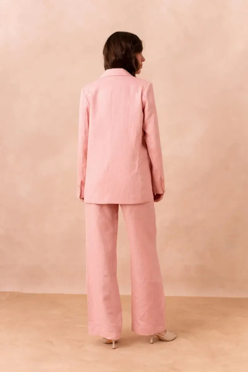 Oversize Leinen-Blazer