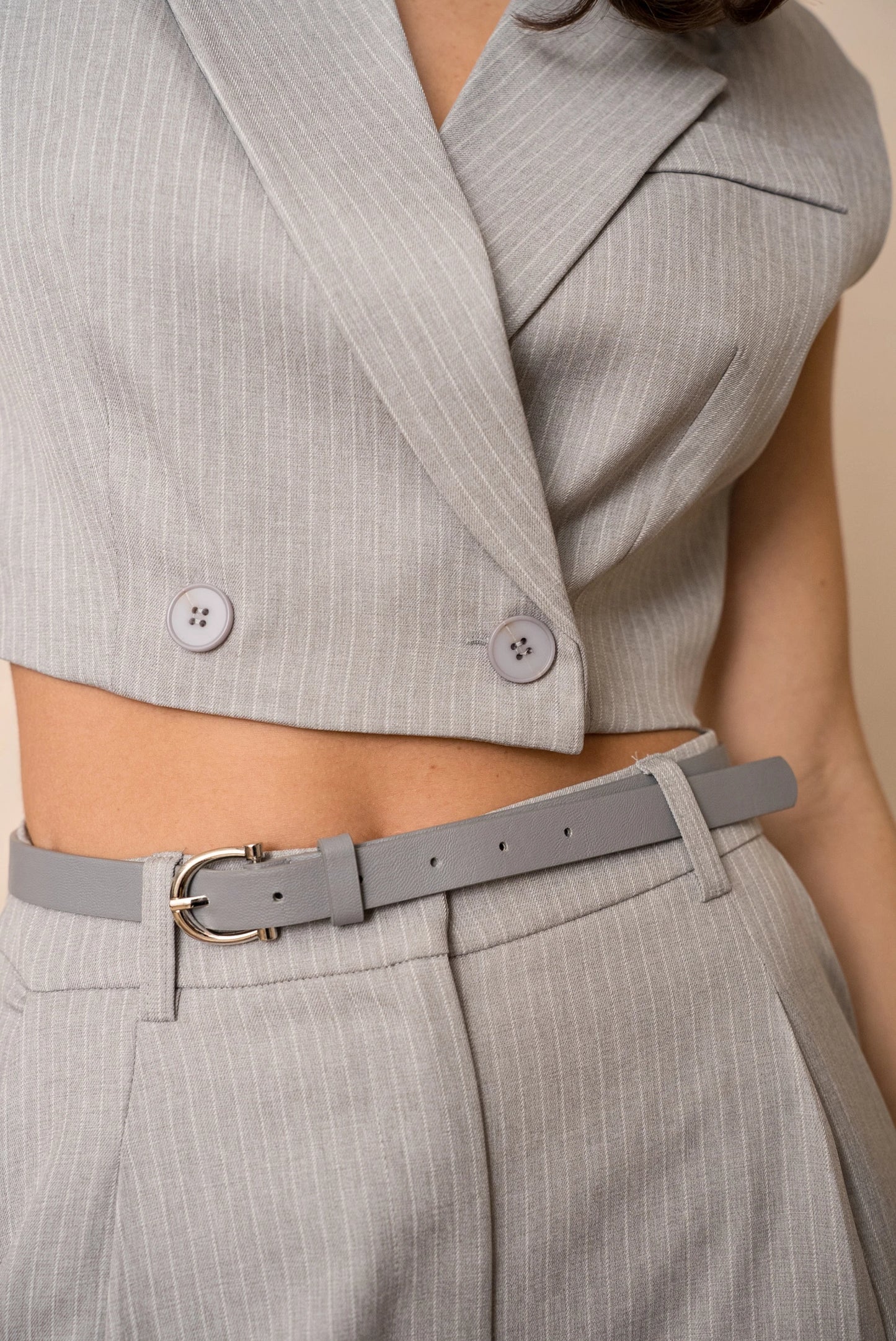 Ärmelloser gestreifter Blazer
