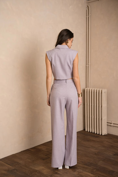 Ärmelloser gestreifter Blazer