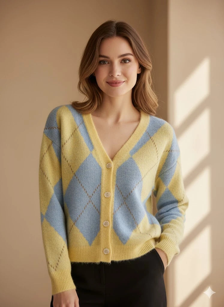 Cardigan mit V-Ausschnitt