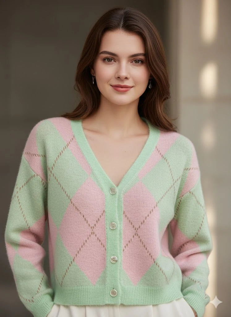 Cardigan mit V-Ausschnitt