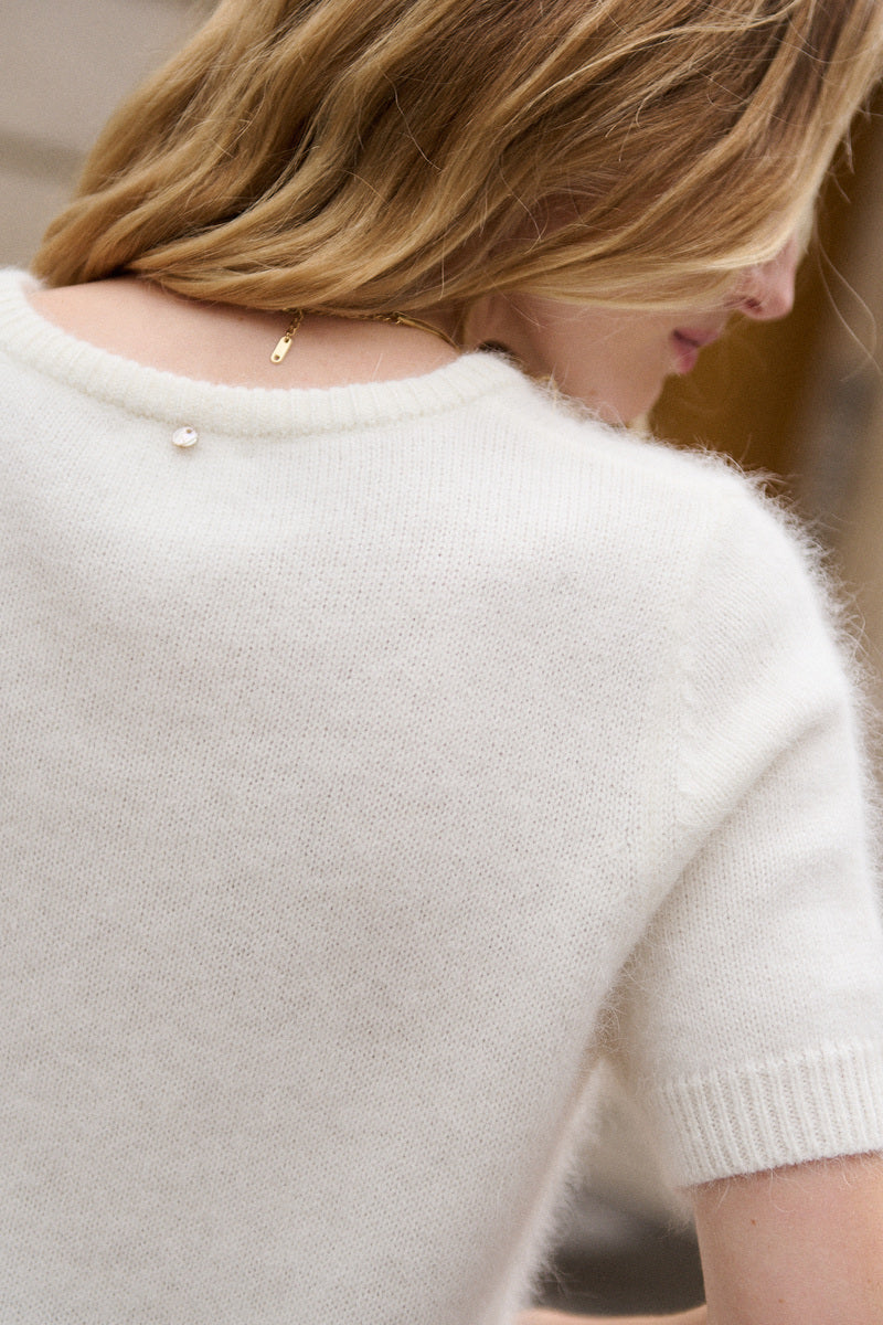 Kurzarm Angora Cardigan