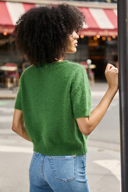 Kurzarm Angora Cardigan