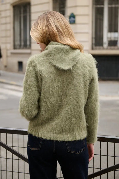 Cardigan aus langhaariger Wollmischung