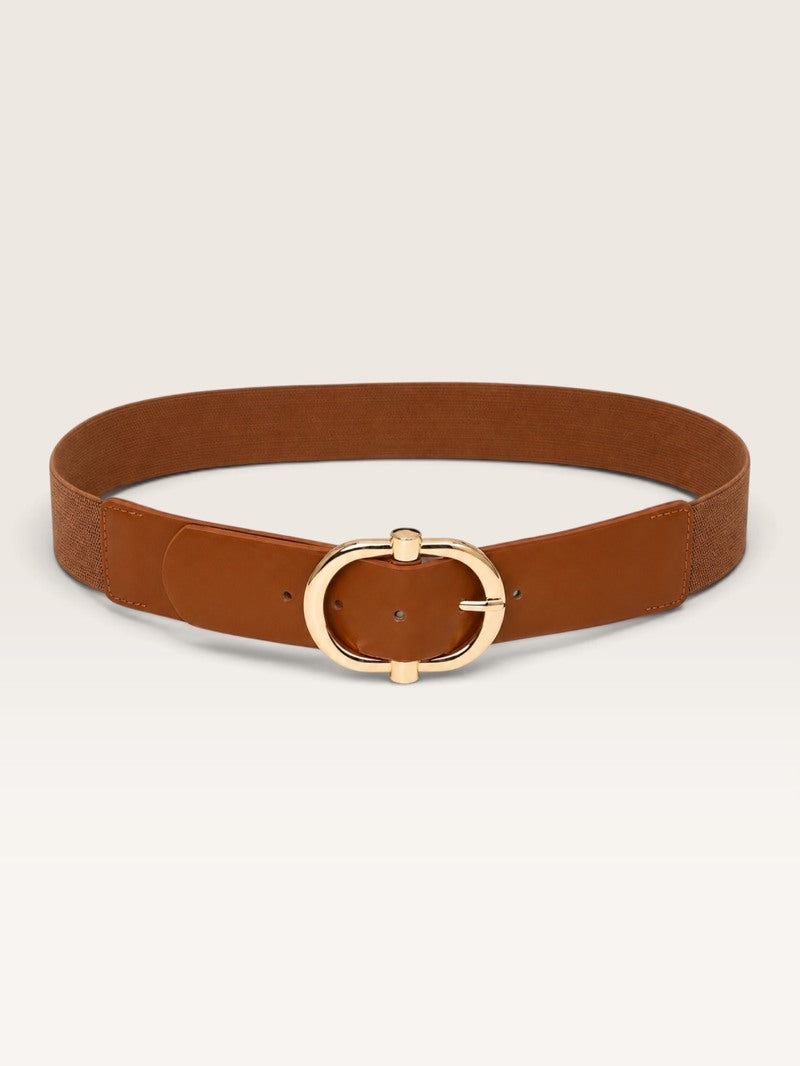 Elastischer Damen Gürtel mit Ledereinsätzen