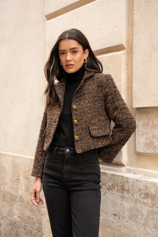 Tweedjacke mit Reverskragen