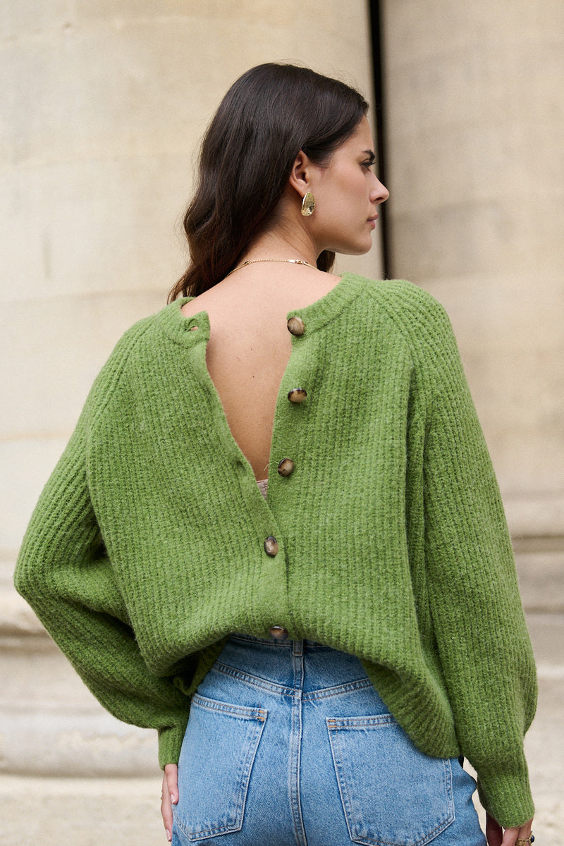 Oversize Alpaka-Woll-Strickjacke