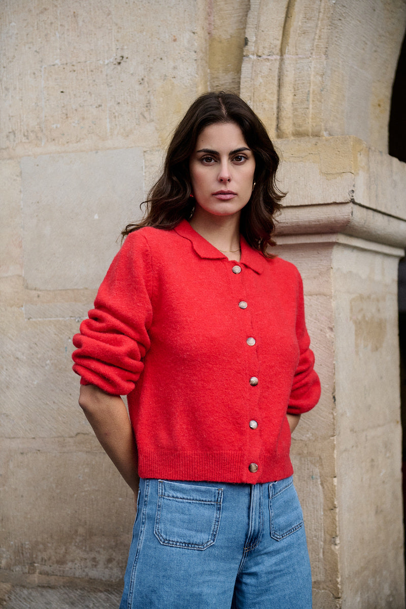 Kurze Strickjacke