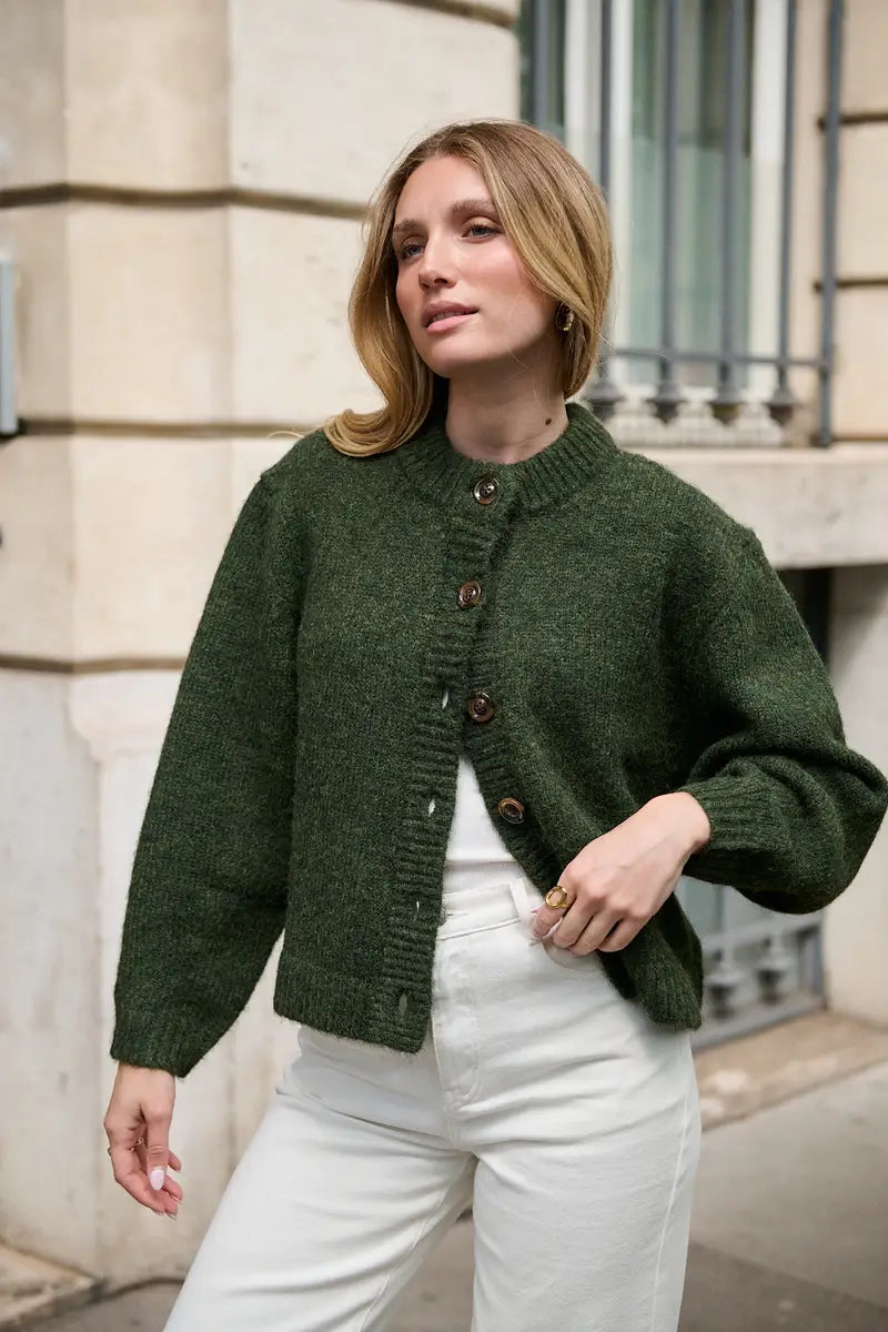 Oversize-Wollstrickjacke