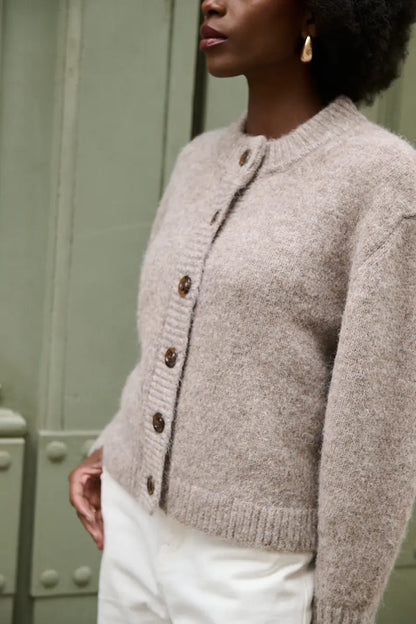 Oversize-Wollstrickjacke