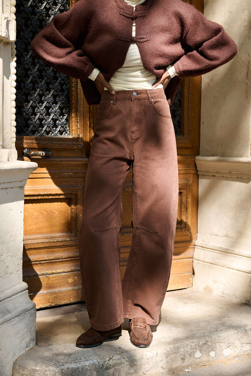 Barrel Jeans 100% Dicke Baumwolle