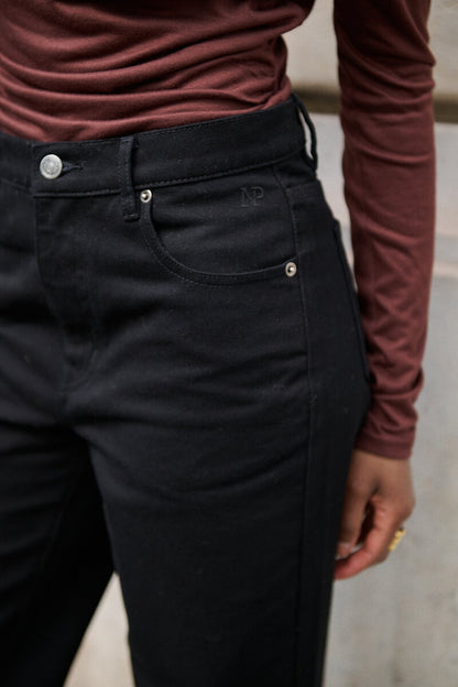High-Waist Gerade Jeans 100% Baumwolle