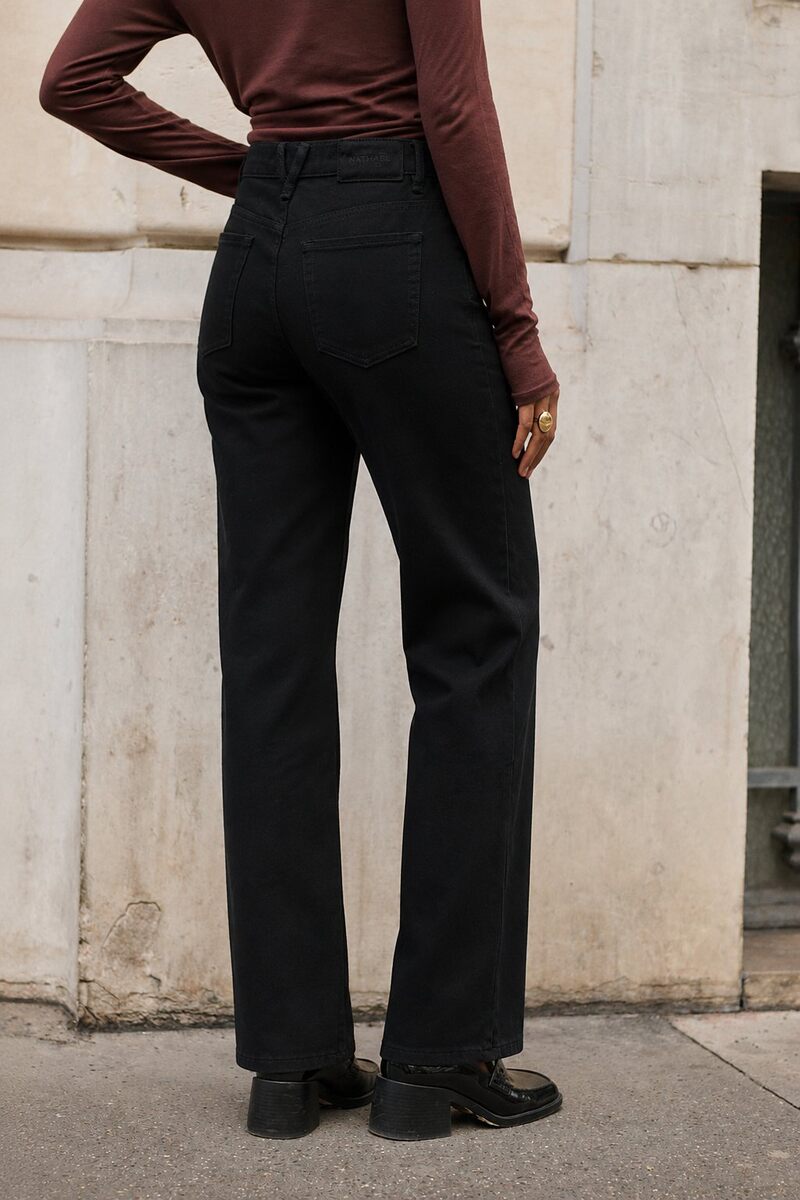 High-Waist Gerade Jeans 100% Baumwolle