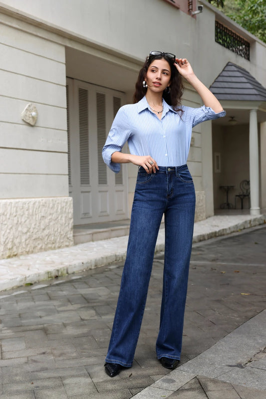 Jeans mit weitem Bein