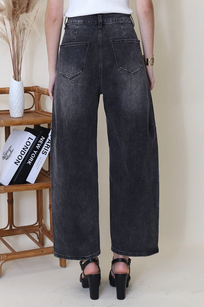 Balloon-Jeans mit Nieten-Details