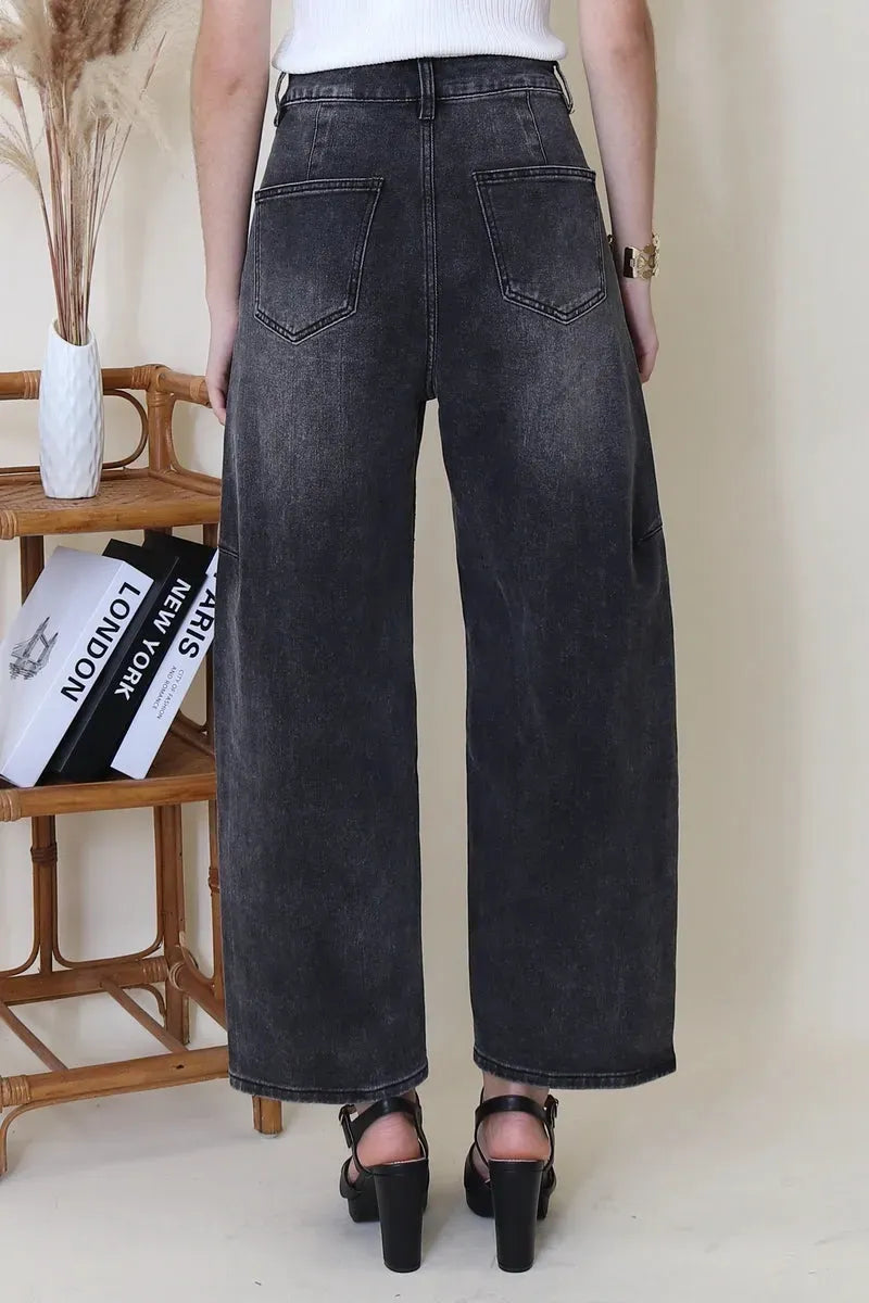 Balloon-Jeans mit Nieten-Details