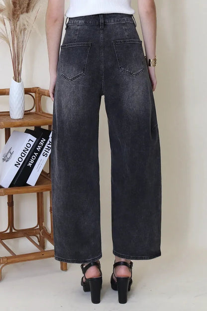 Balloon-Jeans mit Nieten-Details