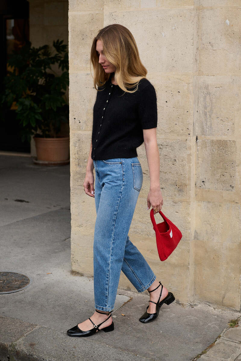 Mom-Jeans aus 100% Baumwolle