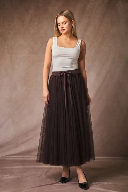 Gepunkteter Tüllrock