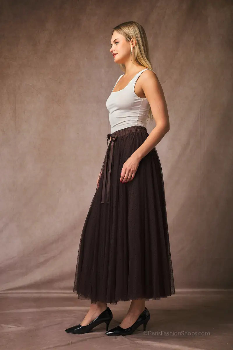 Gepunkteter Tüllrock