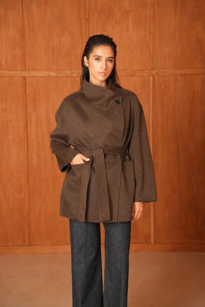 Oversize Wollmantel