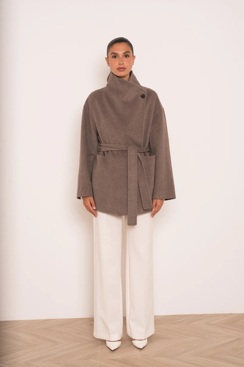 Oversize Wollmantel