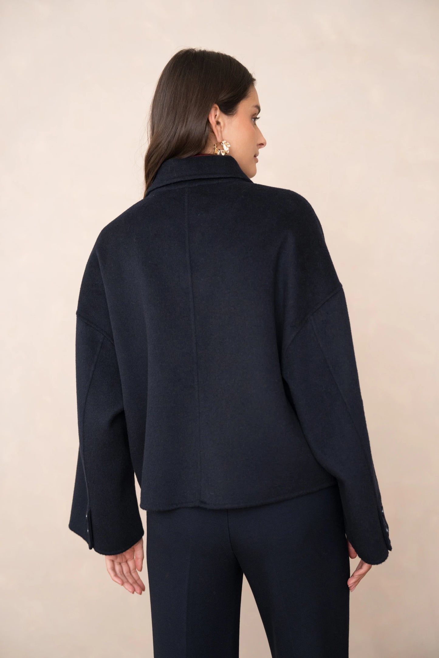 Eleganter Kurzmantel aus Wollmischung