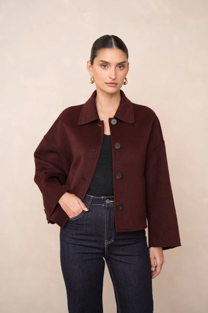 Eleganter Kurzmantel aus Wollmischung