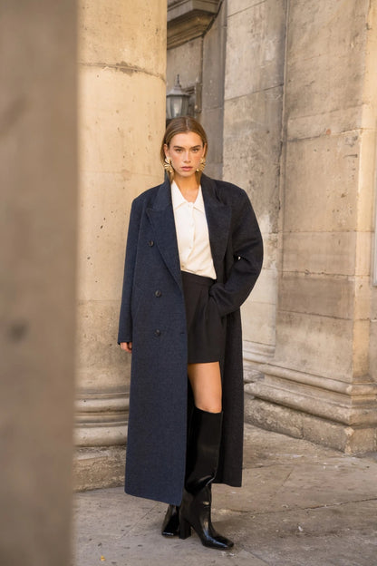 Oversize-Mantel aus Wollmix