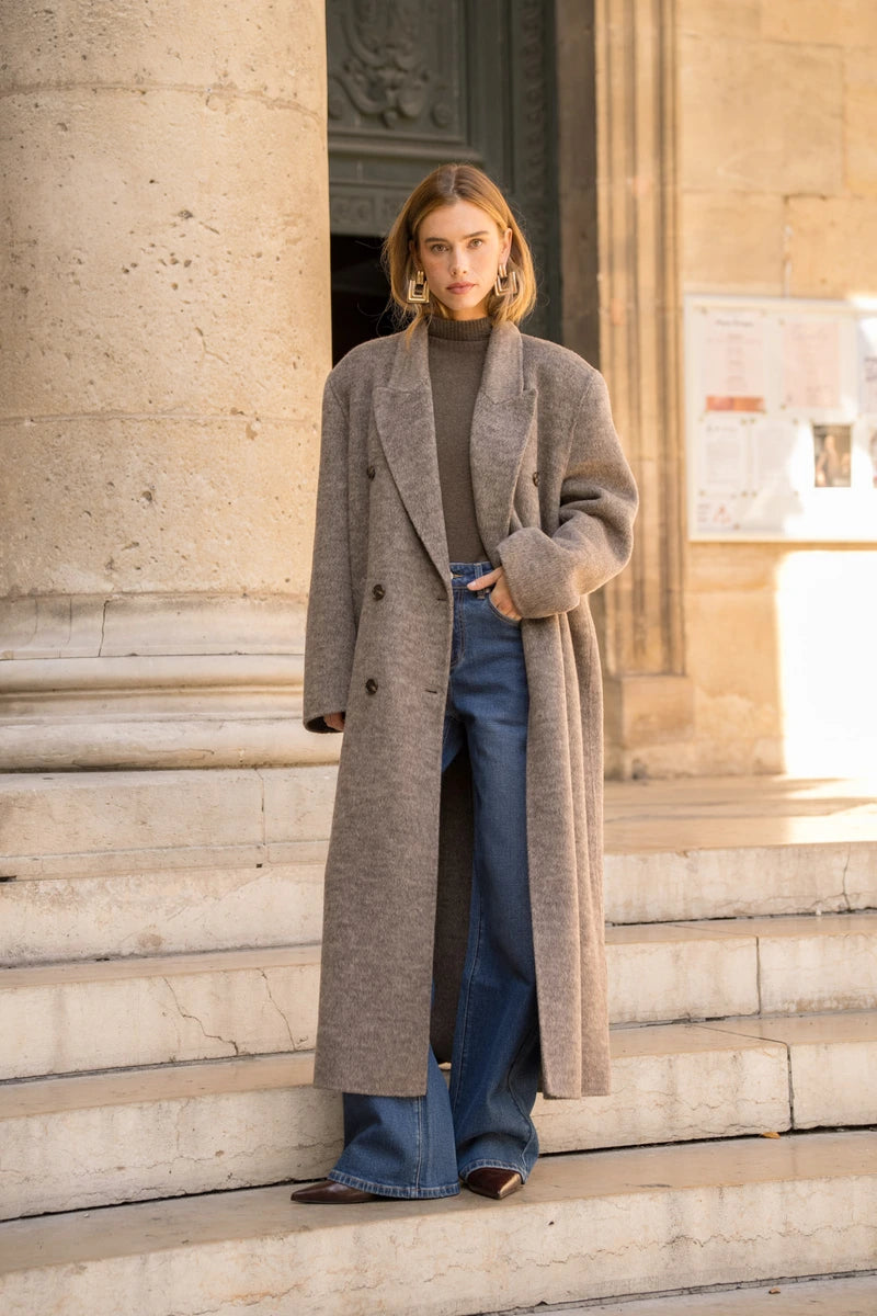 Oversize-Mantel aus Wollmix