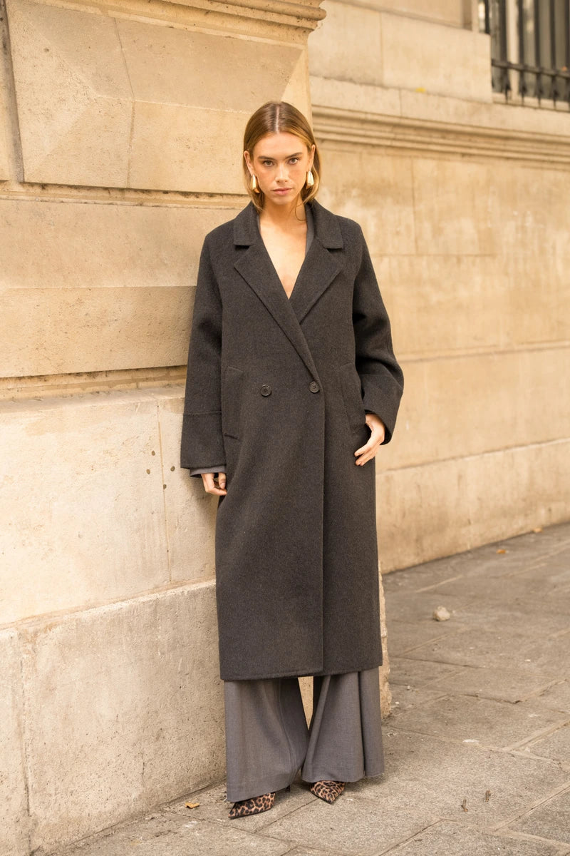 Damen Oversize-Mantel aus Wollmix