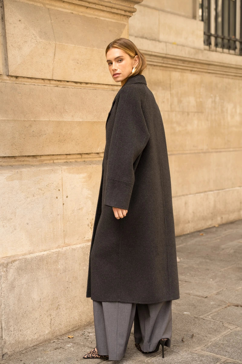 Damen Oversize-Mantel aus Wollmix