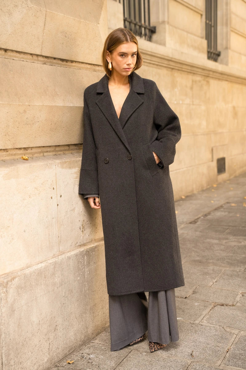 Damen Oversize-Mantel aus Wollmix