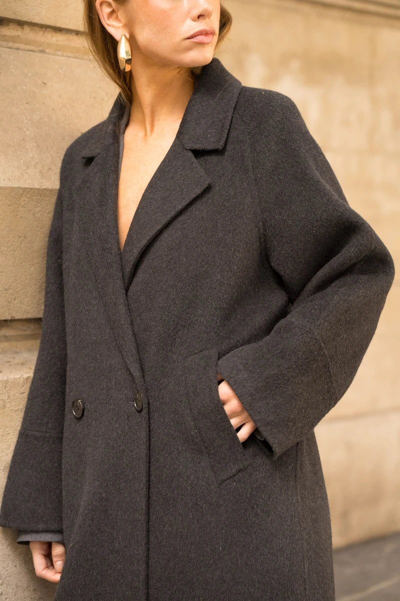 Damen Oversize-Mantel aus Wollmix