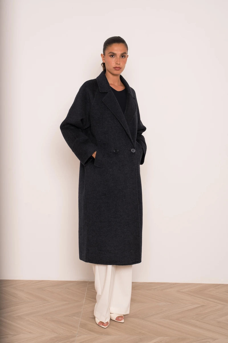 Damen Oversize-Mantel aus Wollmix
