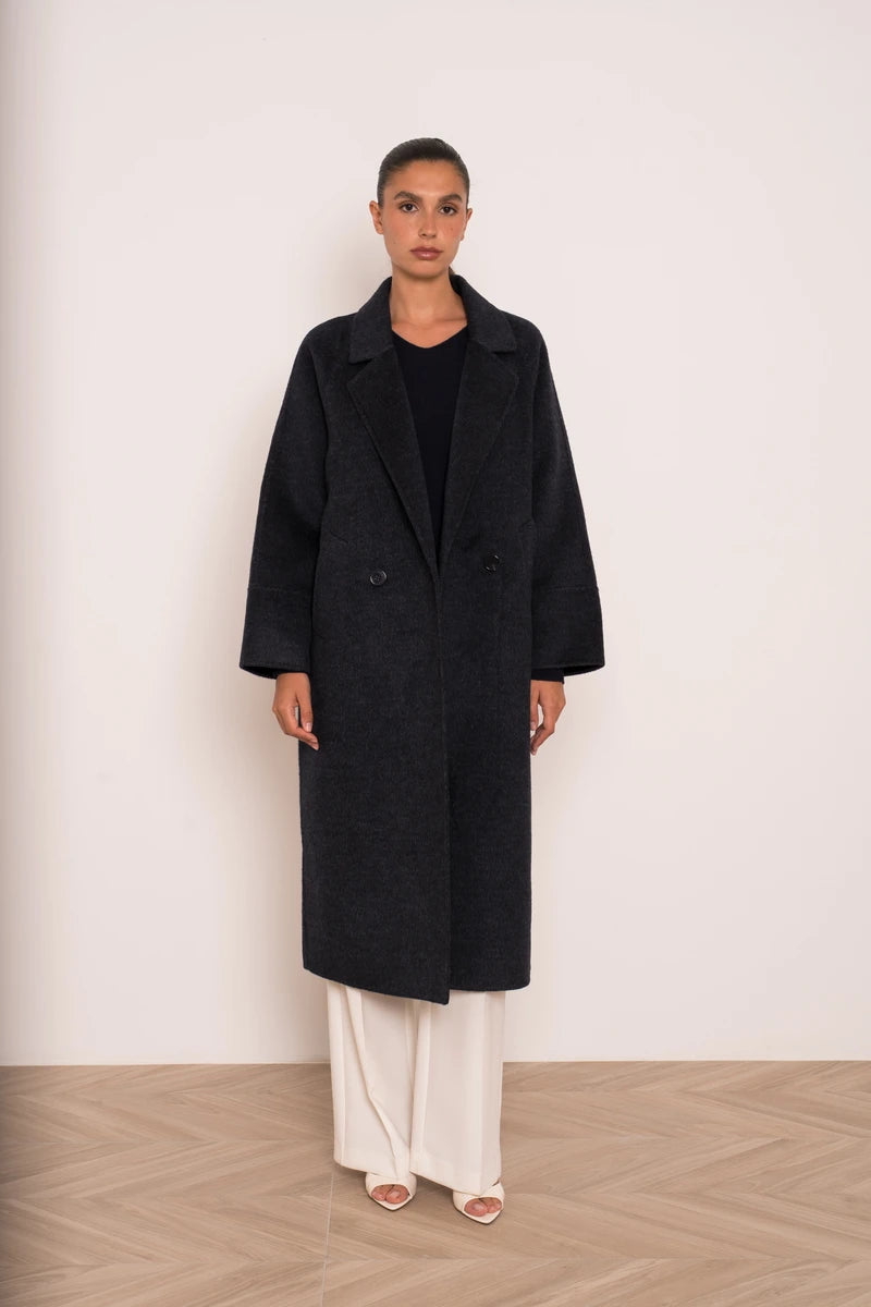 Damen Oversize-Mantel aus Wollmix