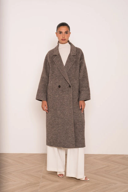Damen Oversize-Mantel aus Wollmix