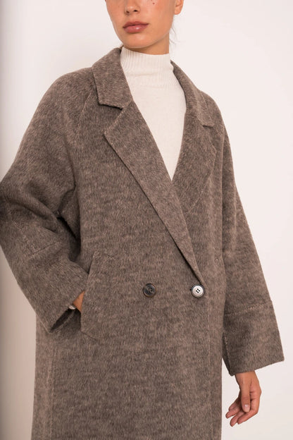 Damen Oversize-Mantel aus Wollmix