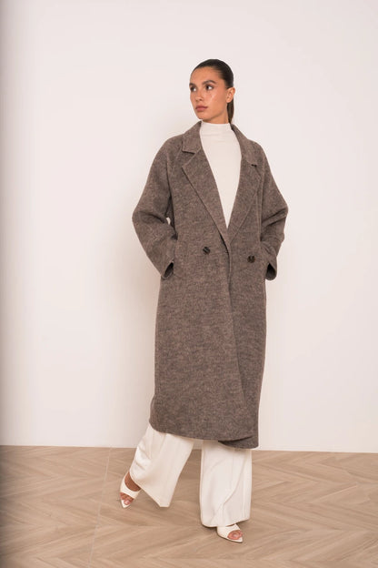 Damen Oversize-Mantel aus Wollmix