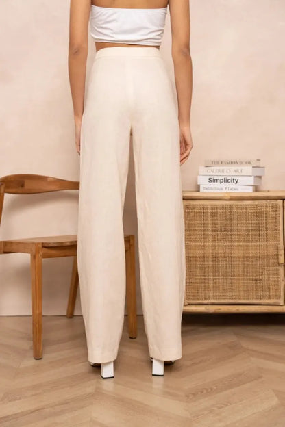 Leinenhose in geradem Schnitt