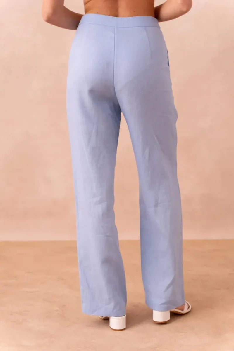 Leinenhose in geradem Schnitt