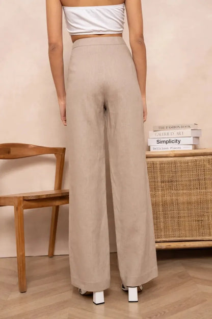 Leinenhose in geradem Schnitt