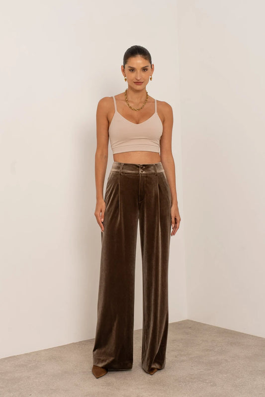 Weite Hose aus Samt