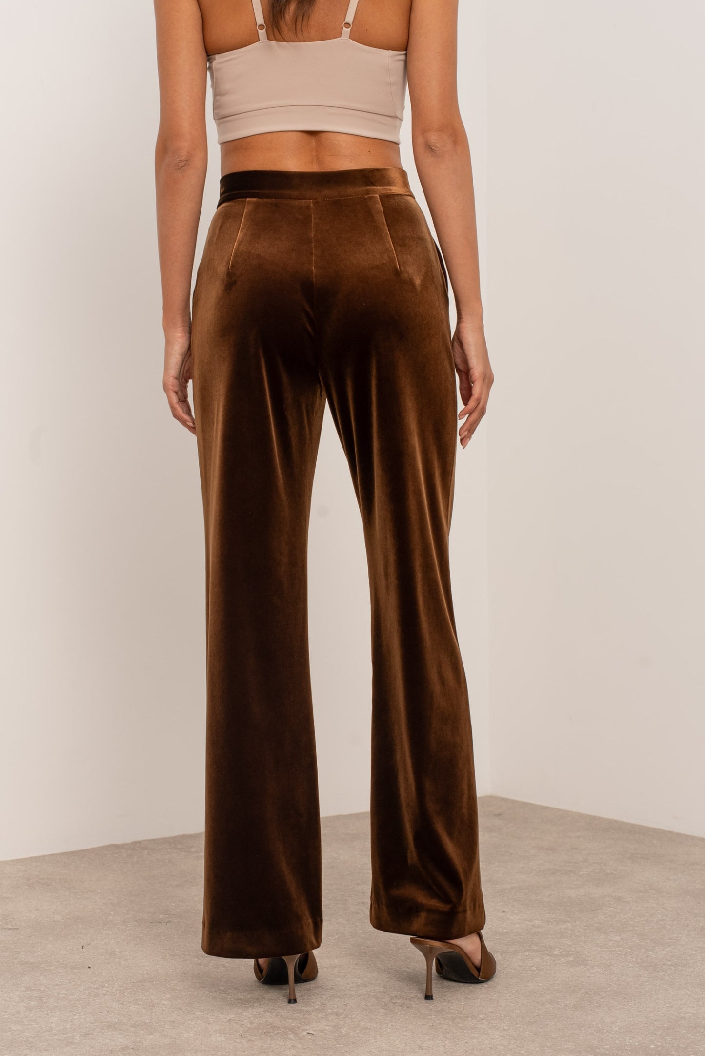 Gerade geschnittene Samthose